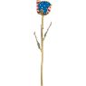 Picture of Lacquered Patriotic Rose with Gold Trim