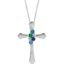 Picture of Cross Silver 1 to 6 Round Stones Mother's Pendant