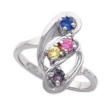 Picture of Silver 1 to 7 Round Stone Mother's Ring - copy