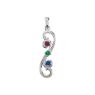 Picture of Silver 1 to 5 Round Stones Mother's Pendant - copy