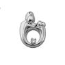 Picture of Large Family 2 Children Diamond Pendant 14K White Gold