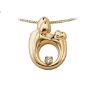 Picture of Large Family & 2 Children Diamond Pendant 14K Yellow Gold